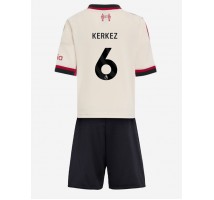 Liverpool Milos Kerkez #6 Koszulka Wyjazdowa dzieci 2025-26 Krótki Rękaw (+ krótkie spodenki)